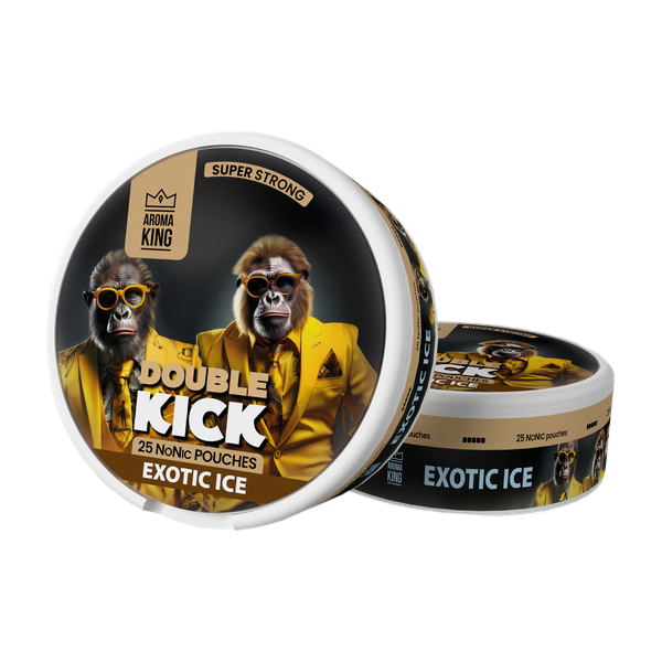 50mg Aroma King Double Kick NoNic Pouches - 25 Pouches - Flavour: Double Mint