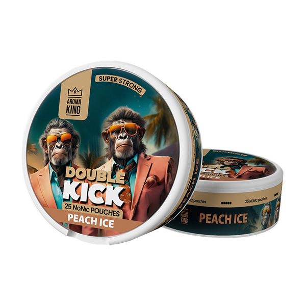 50mg Aroma King Double Kick NoNic Pouches - 25 Pouches - Flavour: Menthol Ice