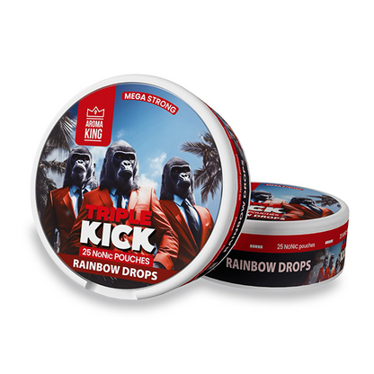 100mg Aroma King Triple Kick NoNic Pouches - 25 Pouches - Flavour: Exotic Ice