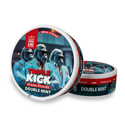 100mg Aroma King Triple Kick NoNic Pouches - 25 Pouches - Flavour: Menthol Ice