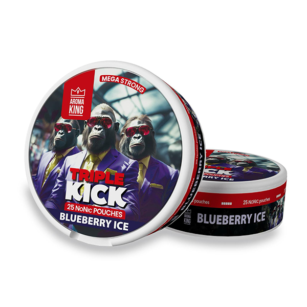 100mg Aroma King Triple Kick NoNic Pouches - 25 Pouches - Flavour: Menthol Ice