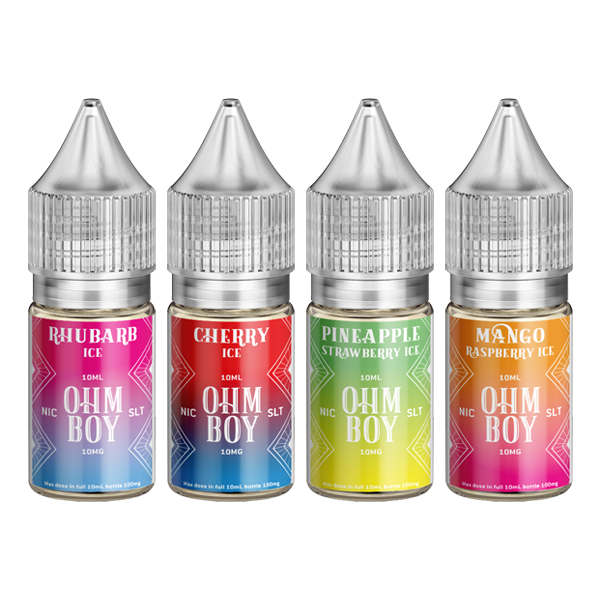 5mg Ohm Boy SLT 10ml Nic Salt (50VG/50PG) - Flavour: Peach Passion Fruit Ice