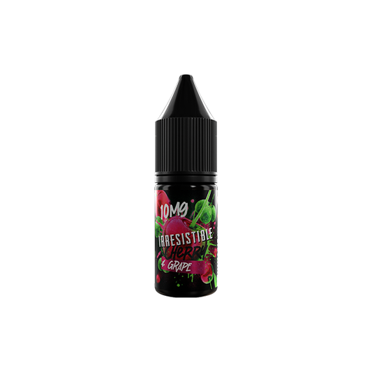 10mg Irresistible 10ml Nic Salt (50VG/50PG) - Flavour: Cherry & Blue Razz