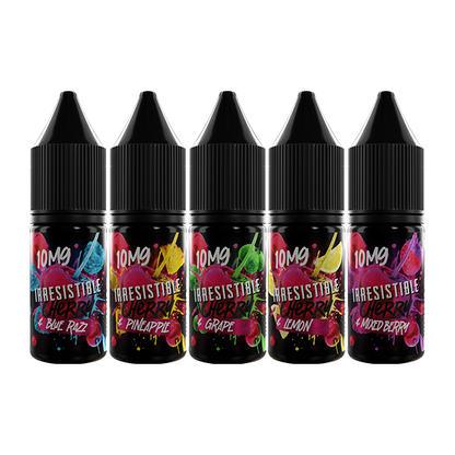 10mg Irresistible 10ml Nic Salt (50VG/50PG) - Flavour: Grape & Blue Razz