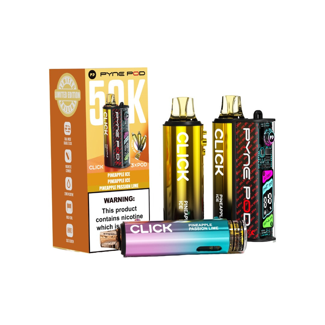 20mg Pyne Pod Click 50K Prefilled Pod Vape Kit - Flavour: Yellow Edition