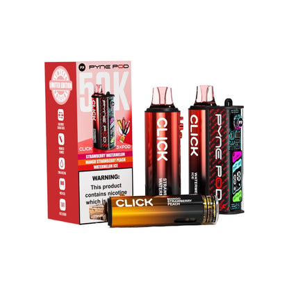 20mg Pyne Pod Click 50K Prefilled Pod Vape Kit - Flavour: Raspberry Edition
