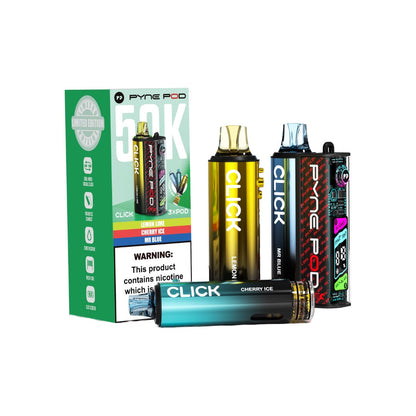 20mg Pyne Pod Click 50K Prefilled Pod Vape Kit - Flavour: Raspberry Edition