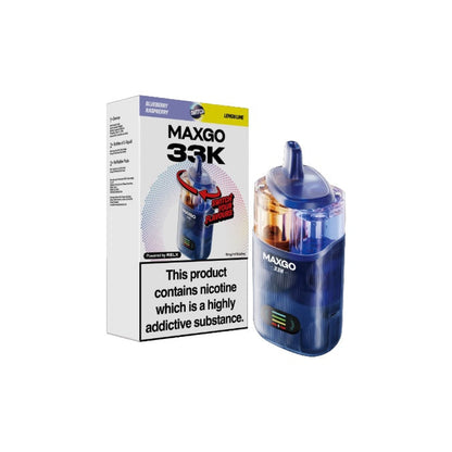 18mg Relx Maxgo 33K Prefilled Pod Vape Kit 25W - Flavour: Blueberry Raspberry/Cherry Ice