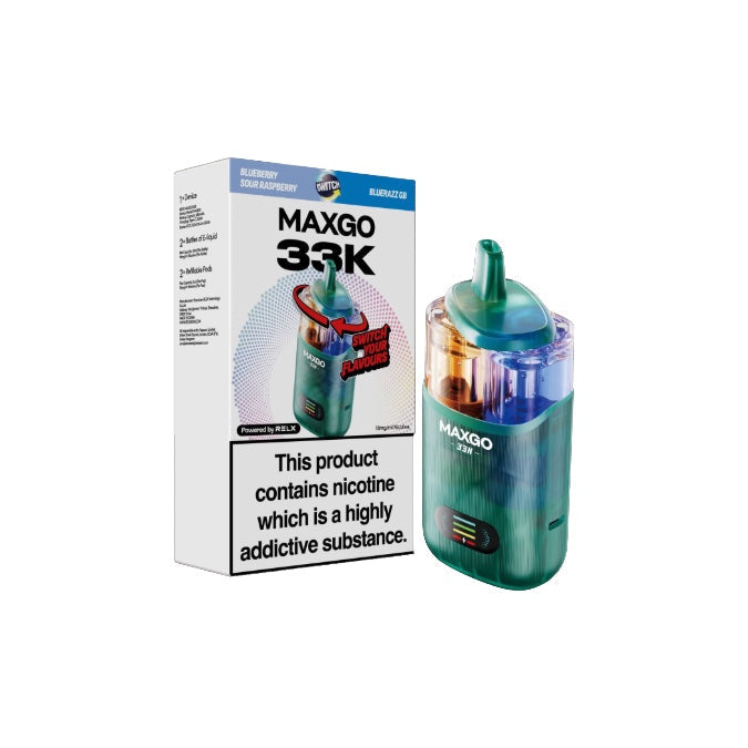18mg Relx Maxgo 33K Prefilled Pod Vape Kit 25W - Flavour: Sweet Strawberry/Strawberry Raspberry Cherry