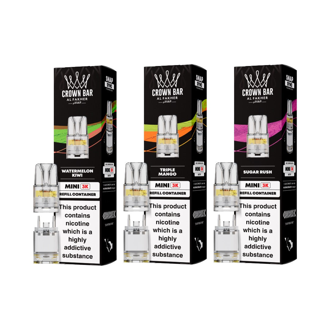 20mg Al Fakher Mini 3K Refill Pods - Color: Triple Mango