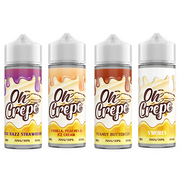 0mg Oh Crepe 100ml Shortfill (70VG/30PG) - Flavour: Lemon & Raspberry