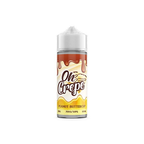 0mg Oh Crepe 100ml Shortfill (70VG/30PG) - Flavour: Lemon & Raspberry