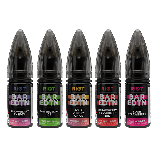 5mg Riot Squad BAR EDTN 10ml Nic Salts (50VG/50PG) - Flavour: Berry & Cherry