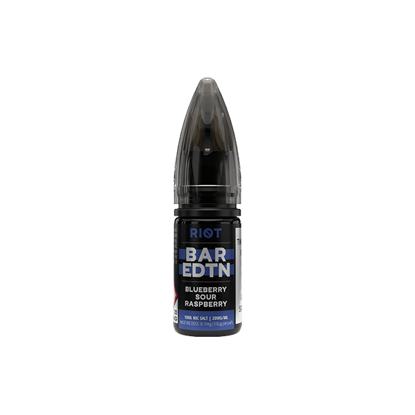 10mg Riot Squad BAR EDTN 10ml Nic Salts (50VG/50PG) - Flavour: Blue Raspberry