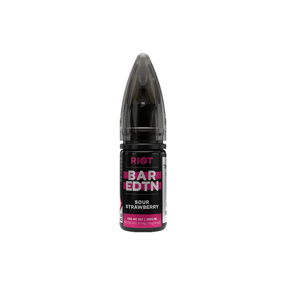 10mg Riot Squad BAR EDTN 10ml Nic Salts (50VG/50PG) - Flavour: Blue Cherry Burst