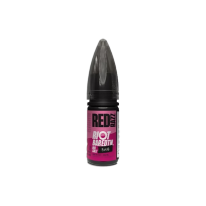 10mg Riot Squad BAR EDTN 10ml Nic Salts (50VG/50PG) - Flavour: Strawberry Raspberry Cherry