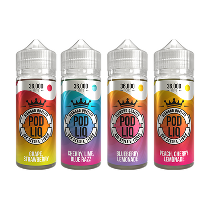 0mg Riot Squad Pod Liq Shortfill 100ml (50VG/50PG) - Flavour: Blueberry Lemonade