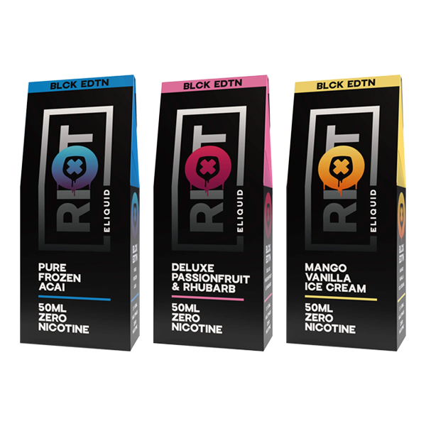 0mg Riot Squad Black Edition V2 2x 50ml Shortfill (70VG/30PG) - Flavour: Mango Vanilla Icecream