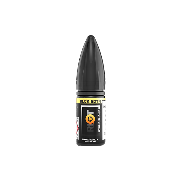 10mg Riot Squad Black Edition V2 Nic Salts 10ml (50VG/50PG) - Flavour: Ultra Peach Tea