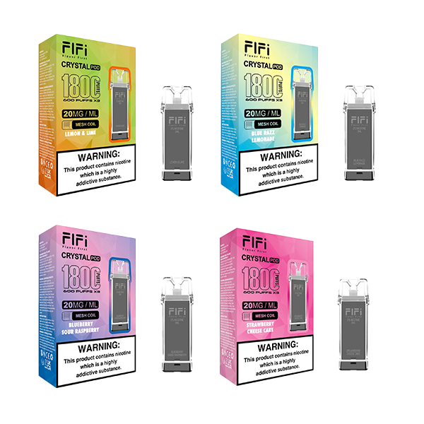 FLFI Crystal Replacement Pods 1800 Puffs 2ml - Flavour: Blueberry Sour Raspberry