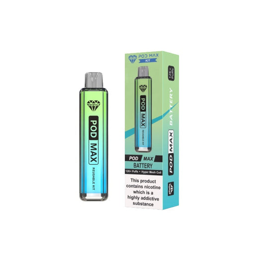 Crystal Pod Max Refillable Pod Vape Kit - Color: Contemporary Black