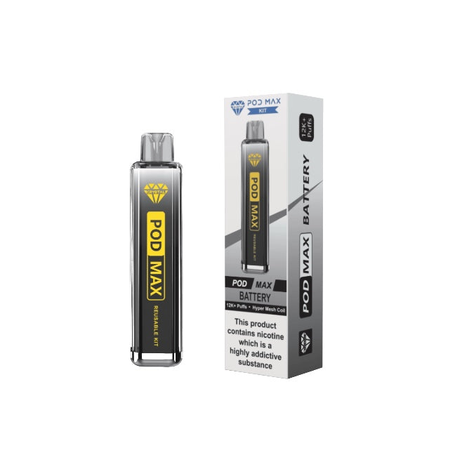 Crystal Pod Max Refillable Pod Vape Kit - Color: Contemporary Black