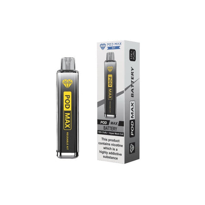 Crystal Pod Max Refillable Pod Vape Kit - Color: Contemporary Black