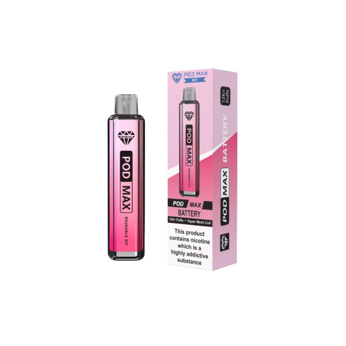 Crystal Pod Max Refillable Pod Vape Kit - Color: Contemporary Pink