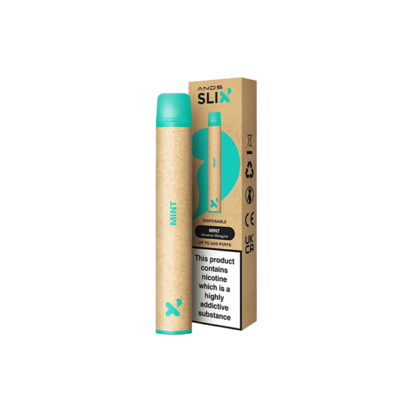 20mg ANDS Slix Recyclable Disposable Vape Device 600 Puffs - Flavour: Pink Lemon