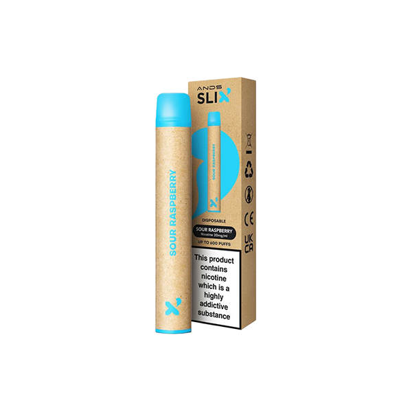 20mg ANDS Slix Recyclable Disposable Vape Device 600 Puffs - Flavour: Pink Lemon