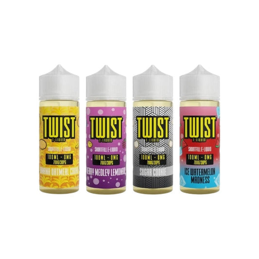 0mg Twist E-liquids 100ml Shortfill (70VP/30PG) - Flavour: Peach Lemonade