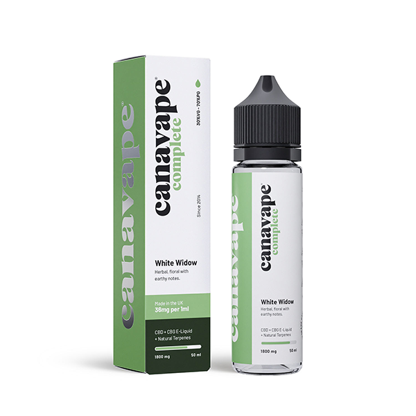 Canavape 1800mg Full-Spectrum CBD + CBG E-liquid 50ml (30VG/70PG) - Flavour: Granddaddy Purple