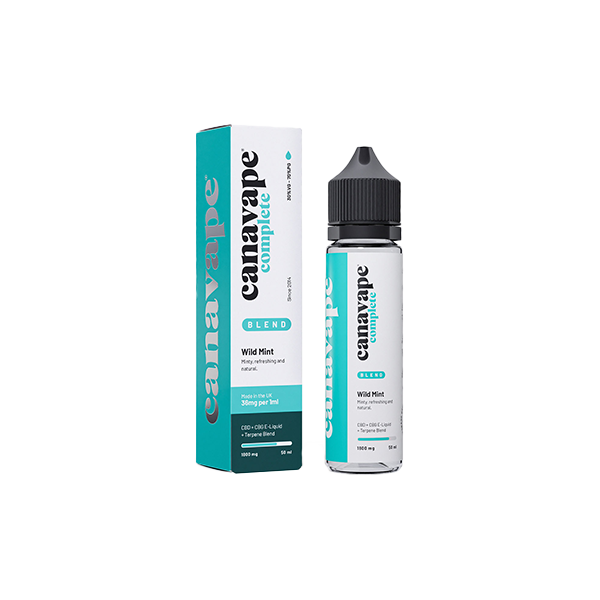 Canavape 1800mg Full-Spectrum CBD + CBG E-liquid 50ml (30VG/70PG) - Flavour: Purple Kush