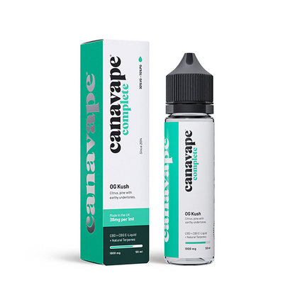 Canavape 1800mg Full-Spectrum CBD + CBG E-liquid 50ml (30VG/70PG) - Flavour: Wedding Cake
