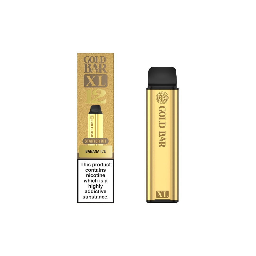 20mg Gold Bar XL Prefilled Pod Vape Kit 10000 Puffs - Flavour: Blueberry Sour Raspberry