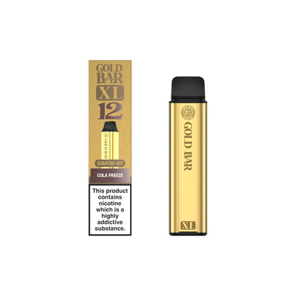 20mg Gold Bar XL Prefilled Pod Vape Kit 10000 Puffs - Flavour: Watermelon Ice