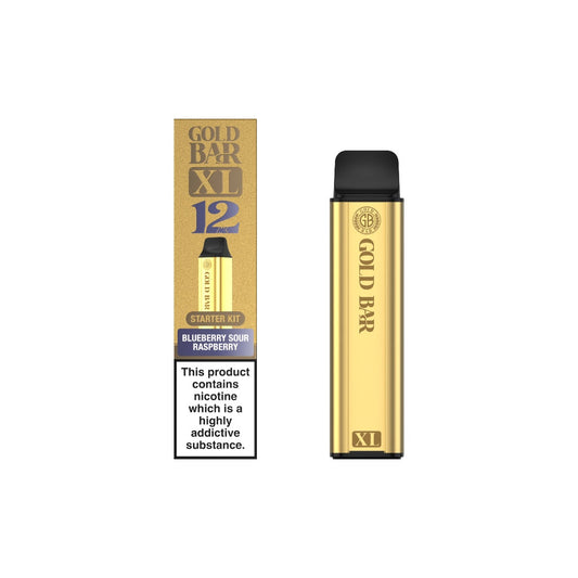 20mg Gold Bar XL Prefilled Pod Vape Kit 10000 Puffs - Flavour: Watermelon Ice