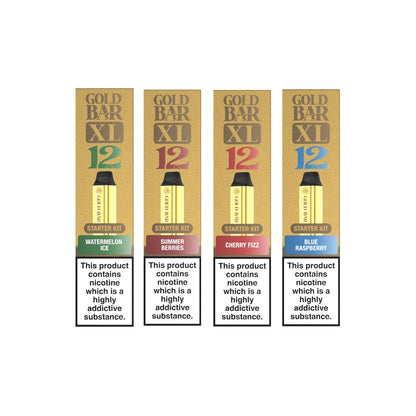 20mg Gold Bar XL Prefilled Pod Vape Kit 10000 Puffs - Flavour: Watermelon Ice