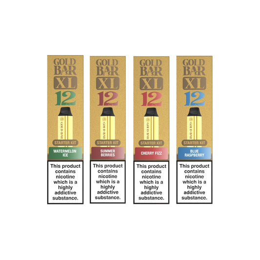 20mg Gold Bar XL Prefilled Pod Vape Kit 10000 Puffs - Flavour: Watermelon Ice