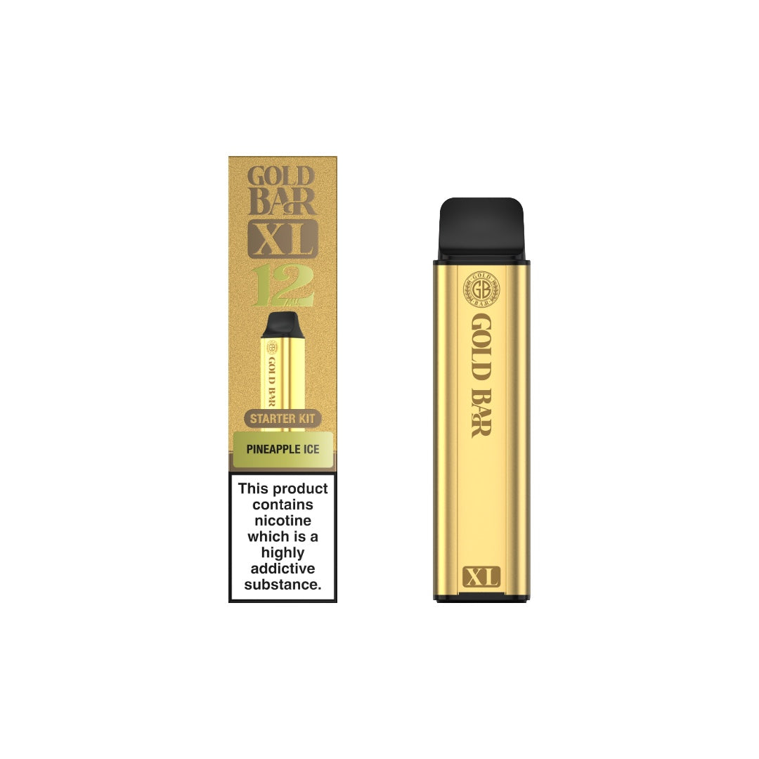 20mg Gold Bar XL Prefilled Pod Vape Kit 10000 Puffs - Flavour: Blueberry Sour Raspberry