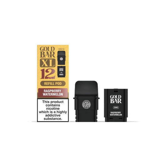 20mg Gold Bar XL Prefilled Replacement Pods - Flavour: Watermelon Ice