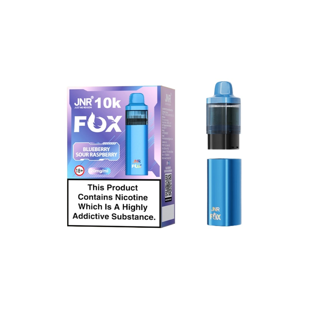 20mg JNR Fox 10k Prefilled Pods - Flavour: Fizzy Cherry