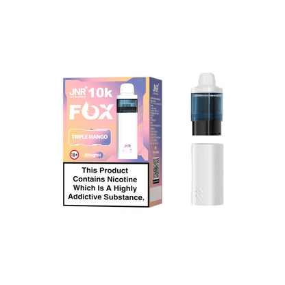 20mg JNR Fox 10k Prefilled Pods - Flavour: Strawberry Kiwi