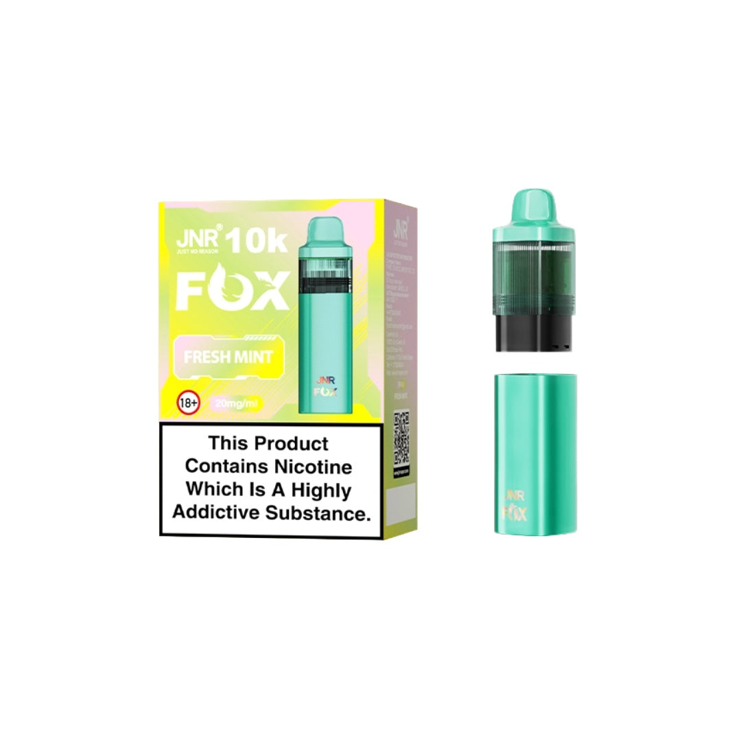 20mg JNR Fox 10k Prefilled Pods - Flavour: Fresh Mint