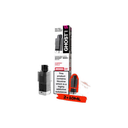 20mg Ghost Pro 8000+ By Vapes Bars Prefilled Pods - Flavour: White Mamba