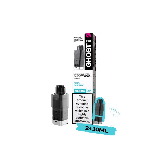 20mg Ghost Pro 8000+ By Vapes Bars Prefilled Pods - Flavour: Watermelon Lemon Blackberry