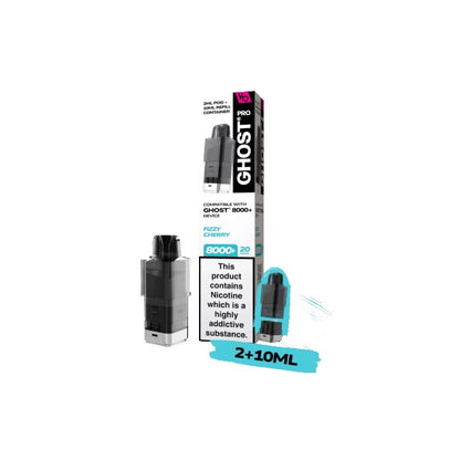 20mg Ghost Pro 8000+ By Vapes Bars Prefilled Pods - Flavour: Watermelon Lemon Blackberry