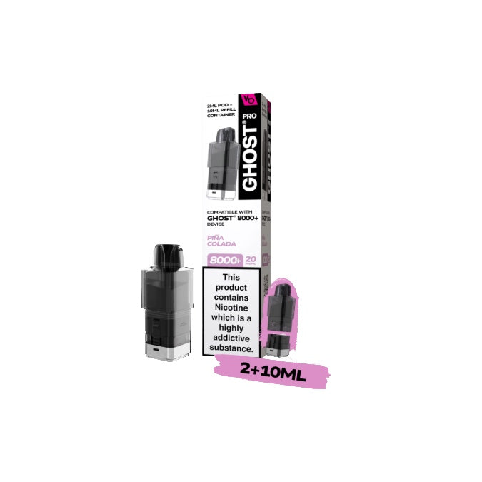 20mg Ghost Pro 8000+ By Vapes Bars Prefilled Pods - Flavour: Sourheads