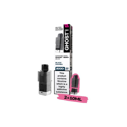 20mg Ghost Pro 8000+ By Vapes Bars Prefilled Pods - Flavour: Triple Mango