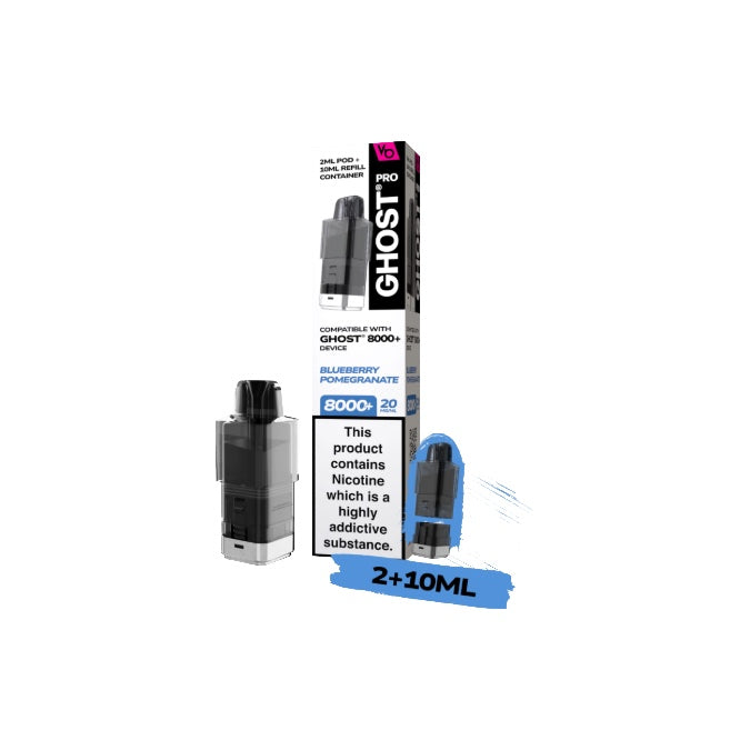 20mg Ghost Pro 8000+ By Vapes Bars Prefilled Pods - Flavour: Watermelon Ice